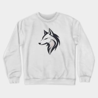 Frost Moon Wolf Shadow Crewneck Sweatshirt